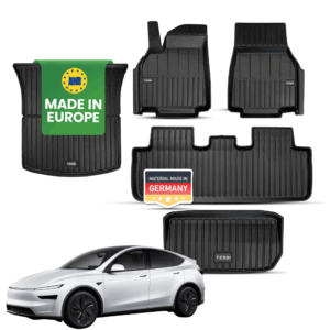 meryll 5-teiliges Premium Gummimatten-Set für Tesla Model Y 2025 – 77% Recycling, Wasserdicht, Passgenau