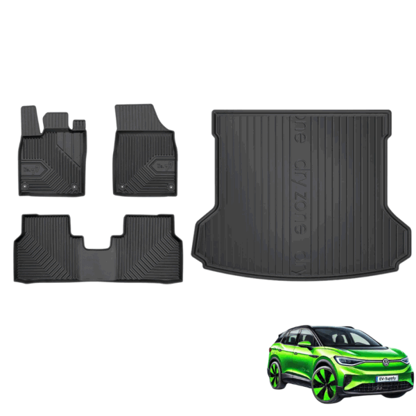 meryll 4-teiliges Gummimatten-Set für Volkswagen ID.4 EV – Passgenau, Robust & Stilvoll